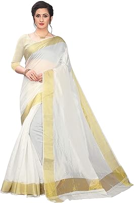 Sari united in cotton mixed Kerala Kasavu for women with border.. Shop smart with DIAYTAR NIGERIA, offering a vast product range delivered to your doorstep within a week.