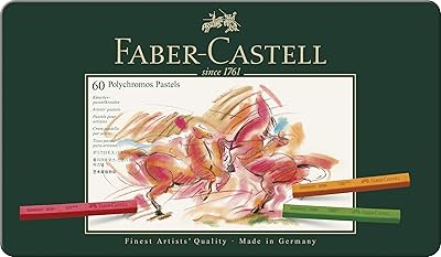 Pastels of artists polychromos Faber-Castell 60 colors in a metal box.. Shop smarter, not harder with DIAYTAR NIGERIA - thousands of products at your fingertips with affordable delivery.