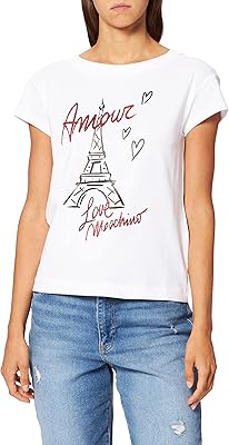 Love Moschinot-Shirt Square with Short Cotton Jersey for Women.. DIAYTAR Nigeria offers great deals, a huge product variety, and delivery in under a week.