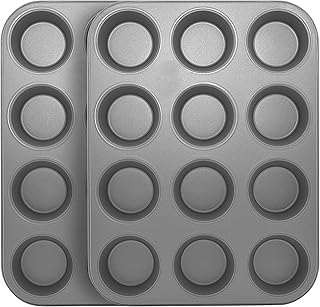 Set of 12 cups - gray, Hg230 -Az non -stick muffin molds.. Shop for everything you need at DIAYTAR NIGERIA, with budget-friendly prices and quick delivery.