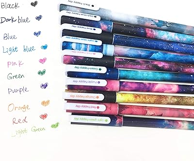 Set of Toshine Galaxy colorful gel ink pens, multicolored bullet pens, diary and gel ball pens, 10 0.5 mm pieces (starsky).. From kitchen tools to phones — DIAYTAR Nigeria ships it all in a week.