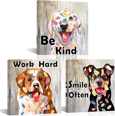 Love house print on canvas with 3 -piece fun dog.. Looking for trendy fashion, home essentials, or electronics? DIAYTAR Nigeria has it all and delivers within days, not weeks.