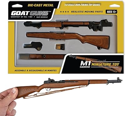 Miniature Got Jans M1 Garand figurine, black/wood grain | Metal molded under pressure, scale 1: 3.. You shop, we deliver — quick and easy with DIAYTAR Nigeria.