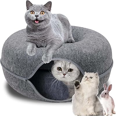 Cat tunnel bed jia shi, cat tunnel, interior hiding place for cats, chat interior tunnel, large interior chat bed and cat cave (24 '' x 24 '' x 11 '') (dark gray).. Discover endless shopping possibilities at DIAYTAR NIGERIA, with budget-friendly prices and reliable delivery.