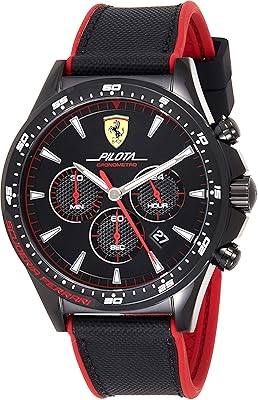 Quartz watch for men with silicone bracelet, black/red, bracelet.. DIAYTAR NIGERIA: Where online shopping becomes effortless with budget-friendly nationwide delivery.