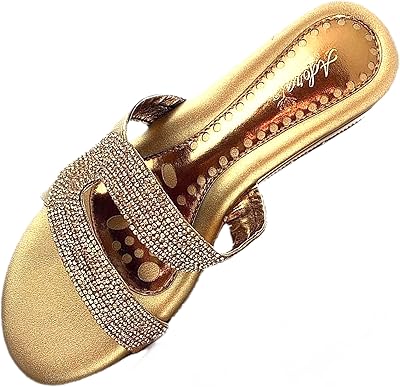 Hand -made heeled sandals for elegant Indian women. Adora as 405-antique Gold.. Your budget-friendly online marketplace, DIAYTAR NIGERIA delivers a world of products in just 5-8 days.