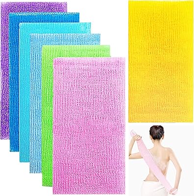 8 pieces of exfoliating bathing fabric, 35 -inch bath towel, nylon bath towel, Luffa Cleaner for the body for women and men (random).. Your one-click solution to affordable shopping, DIAYTAR NIGERIA delivers quality products nationwide.