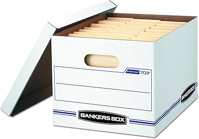 Bankers storage box with lifting lid, letter/legal, 12 x 10 x 15 inches, white (00703).. DIAYTAR NIGERIA: The marketplace that brings affordable products to every Nigerian home in under 8 days.