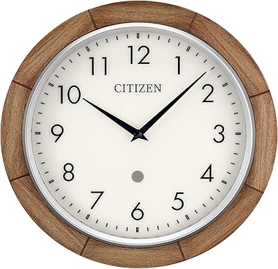 Intelligent wall clock Citizen Clocks compatible with Echo CC5011 with several timer, 12 inch, brown.. From tech to toiletries, DIAYTAR Nigeria delivers without delay.
