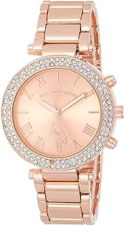 US Polo Assn. USC 40170 Dressed quartz watch for women in pink gold, pink gold.. DIAYTAR NIGERIA: Making quality products accessible to all Nigerians at affordable prices.