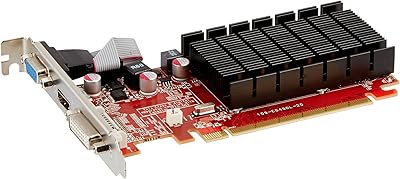 Vigenetec Radeon 5450 DR3 2 GB graphics card (DVI -I, HDMI, VGA,) - 900861, black/red.. DIAYTAR NIGERIA: Connecting Nigerians with their needs through our affordable and diverse marketplace.