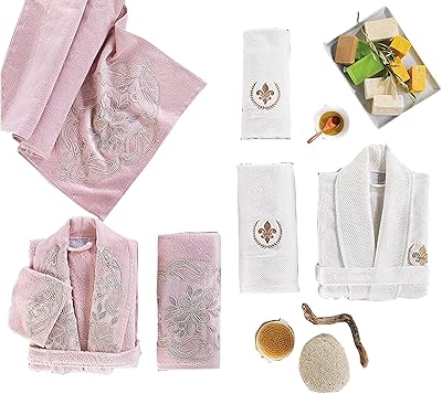 Trevi 2nd Skin bath set for couples 6 rooms - white, pink.. Your complete shopping solution, DIAYTAR NIGERIA offers extensive choice with competitive prices and delivery.