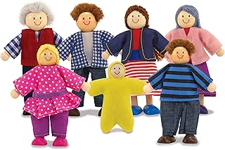 Family of Melissa & Doug mobile wood dolls, 7 rooms for doll house (2 to 4 inches each).. DIAYTAR NIGERIA brings the marketplace home to you with affordable prices and delivery in 5-8 days.