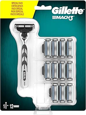 Gillette Match 3 Men's razor with lubricated bands + 12 charging blades.. Enjoy effortless shopping and speedy delivery with DIAYTAR Nigeria.