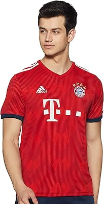 Adidas FC Bayern home 19 20 for Red Men's (Real Red) jersey.. DIAYTAR NIGERIA: Your one-stop e-commerce destination with affordable prices and nationwide delivery in 5-8 days.