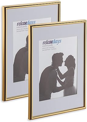 Cadre photo relaxdays, lot de 2, 20 x 30 cm, passepartout 15 x 20 cm, or.. From household needs to gadgets, DIAYTAR Nigeria has it all.