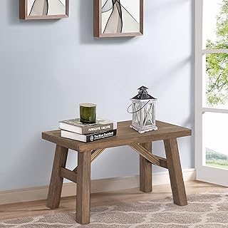 Wooden Wooden Bench Farm entrance bench for living room.. DIAYTAR NIGERIA: Your trusted partner for affordable online shopping with reliable delivery timeframes.