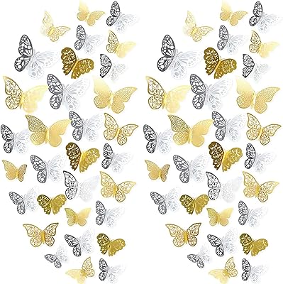 Yo-homie 120 pieces Wall Decorations 3D Butterfly Birthday Decorations Butterfly Decorations Decoards Removable walls for children's bedroom decor.. Shop from anywhere in Nigeria and receive your DIAYTAR purchases at affordable prices within a week.