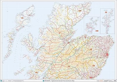 Map of the Postal Code sector - (S19) - Highlands and islands - Wall map with plastic coating.. DIAYTAR NIGERIA: Bringing affordable shopping solutions with a diverse product catalog delivered nationwide.