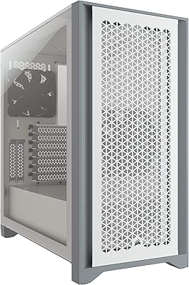 ATX housing in tempered glass Corsair 4000D Airflow (front flow front panel, side panel in tempered glass, rapid cable management and spacious internal space, 2 120 mm fans) white.. Shop confidently with DIAYTAR NIGERIA's vast product range and budget-friendly nationwide shipping.