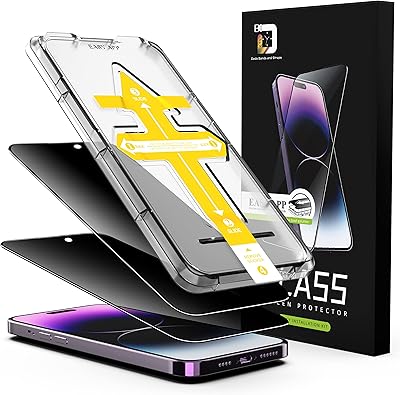 Dado Anti-Spy glass 2.5D A+ Complete shell compatible with iPhone 14 Pro Max 6.7 inch, 0.33 mm thickness with easy application for easy installation | Accessory kits | Press card (2).. DIAYTAR NIGERIA: Where smart shoppers find everything they need at prices they can afford.