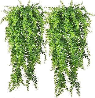 AMZOYA artificial ivy plants, 2 boston fern plants, artificial green plants suspended for outdoor decoration, UV resistant plastic plants.. Shop the future with DIAYTAR NIGERIA - thousands of products, unbeatable prices, delivery within a week.