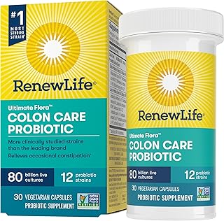 Probiotics Renew Life for adults - Ultimate Flora CARE - Long conservation, gluten -free probiotic supplement, without dairy products or soy - 80 billion UFC - 30 vegetarian capsules.. DIAYTAR NIGERIA stands as your affordable shopping ally with nationwide delivery in just 5-8 days.