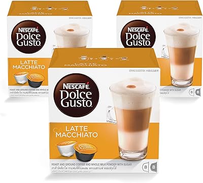 Capsules of Coffee Nescafé Dolce Gusto Latte Macchiato (48 Capsules, 24 Tasses).. Your budget-friendly online marketplace, DIAYTAR NIGERIA delivers a world of products in just 5-8 days.
