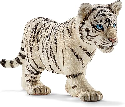 Figurine Schleich Tiger Cub, Blanc, Noir, 14732.. DIAYTAR NIGERIA delivers happiness in 5-8 days with our affordable and diverse product range.