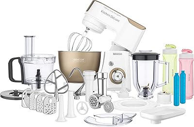 Sencor STM 4467ch multifunction mixer set, 1,000 watts, 4.5 liter bowl.. DIAYTAR NIGERIA bridges the gap between desire and affordability with nationwide delivery in under 8 days.