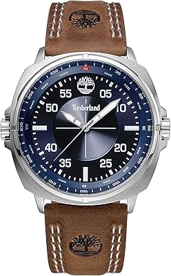 Williston analog watch with blue dial and brown leather bracelet for men - TBL15516JS -03, brown, bracelet.. DIAYTAR NIGERIA: Where affordability meets variety in Nigeria's most comprehensive online marketplace.