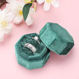 Sweet Seven Hexagonal Velvet Ring Box, Luxury Double Ring Luxury Display, gift box with removable lid for marriage, engagement, wedding, ceremony (dark green).. From tech gadgets to groceries, DIAYTAR Nigeria is your all-in-one online store. And the best part? Delivery happens fast — between 5 to 8 days.