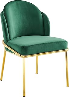Luxury nordic dining chair in velvet for dining room and office (green).. Discover endless possibilities with DIAYTAR NIGERIA's extensive product range and affordable shipping.