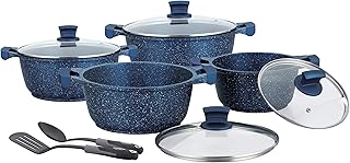 WANSOUR Cooking battery 10 pieces in aluminum, granite and non -stick granite.. DIAYTAR NIGERIA: Where every search leads to affordable products delivered promptly across Nigeria.