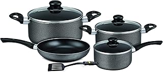 Royalford aluminum non -stick kitchen battery, 8 pieces, matching colors.. Discover a new way to shop with DIAYTAR NIGERIA's comprehensive marketplace and quick delivery options.