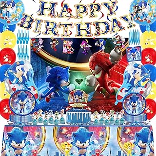The set of Sonic birthday party supplies of 123 pieces includes a backdrop, a banner, balloons, a cake decoration, a table runner and plates for Sonic party supplies.. Your ultimate shopping destination, DIAYTAR NIGERIA combines extensive selection with affordable shipping.