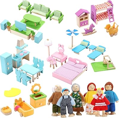 Set of furniture from Hydran wooden dolls 60 rooms with 6.. DIAYTAR NIGERIA: Where affordability and variety come together with nationwide 5-8 day delivery.