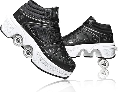 Roller shoes with double unisex row for children and adults, invisible walking parkour shoes, 2 in 1 removable and retractable skate shoes.. With DIAYTAR Nigeria, you can browse through thousands of items at the best prices. Place your order today and receive it in less than a week.