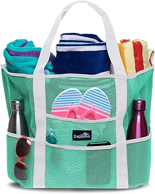 Degaroo mesh beach bag - Toys - Large light market, grocery and picnic with oversized pockets.. Your ultimate shopping destination, DIAYTAR NIGERIA combines extensive selection with affordable shipping.