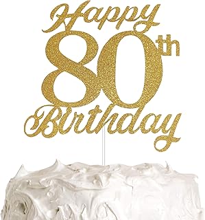 Eight eight birthday cake decorations, Happy 80 birthday party decorations with fancy golden glitter.. Shop the future with DIAYTAR NIGERIA - thousands of products, unbeatable prices, delivery within a week.
