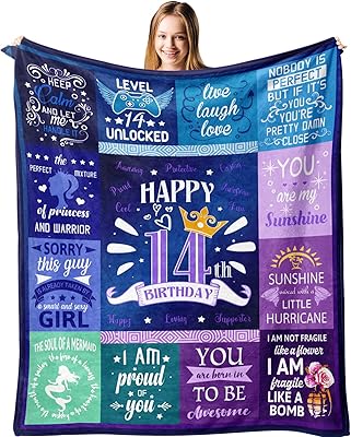 Cover for 14 year old girls, best gift ideas for 14 year old girls, beautiful decorative gifts 14th birthday for girls, birthday gifts for 14 -year -old girls, decorative cover 14th birthday 60 "x 50.. One platform, all your needs — DIAYTAR Nigeria delivers quickly.