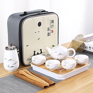 Japanese tea service, set of Chinese tea cups with teapot, tea cups, tea box and tea tray, suitable for travel, home, office, outside, hotel, business (222 landscape).. Experience the future of shopping with DIAYTAR NIGERIA's extensive selection delivered in just 5-8 days.