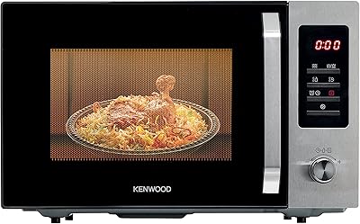 Kenwood microwave oven 30 liters in stainless steel with grill, digital display, 5 power levels and defrost function, automatic menu and 95-minute timer with clock function, 1000 watts, black/silver, mwm30,000bk.. DIAYTAR NIGERIA: The marketplace that brings affordable products to every Nigerian home in under 8 days.