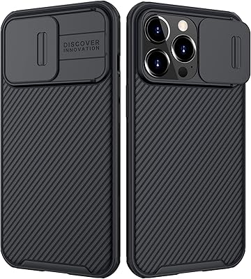 Nillkin for iPhone 13 pro with sliding camera, antichoc, lens protection, Robust rigid polycarbonate protection and 6.1 inch flexible silicone edge 2021, black.. DIAYTAR NIGERIA: Making online shopping accessible with affordable prices and nationwide delivery service.