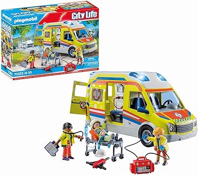 Playmobil City Life Ambulance 71202 with lights and sounds, set of toys adapted to children aged 4 and over.. DIAYTAR NIGERIA delivers on our promise of variety, affordability, and prompt nationwide service.