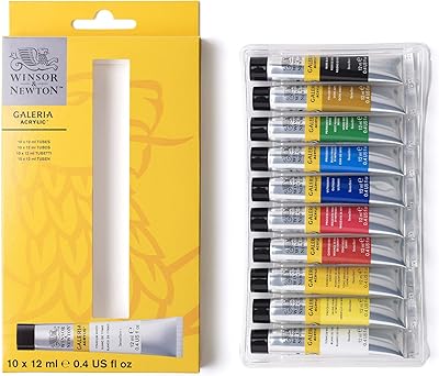 Winser & Newton Galleria 10 pieces set of acrylic tubes, acrylic, multicolored painting, 10 colored pieces in a 12 ml tube.. Get top brands at bottom prices, only on DIAYTAR Nigeria.
