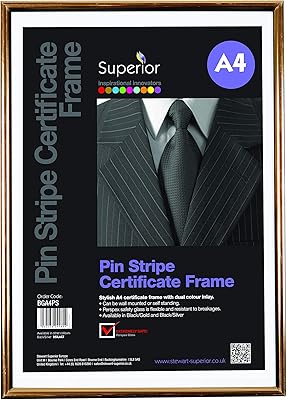 SEIKO A4 PIN OUTLINE SEIKO Certificate Certificate with Safety Glass in Perspex by Stuart - Black/Gold, A4 format - Black and gold contour.. Get the deals you love and the delivery speed you need at DIAYTAR Nigeria.