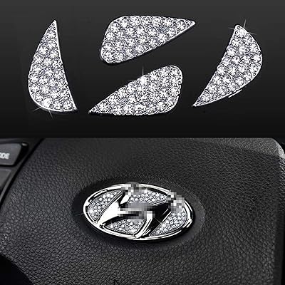 Aex bling steering wheel cover compatible with Hyundai, Diamond crystal logo accessories to do yourself for interior decoration for women.. Say goodbye to long wait times — DIAYTAR Nigeria ships in just 5–8 days!