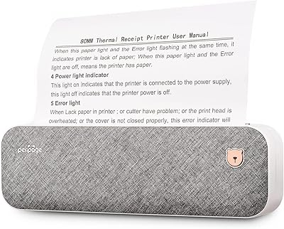 Bluetooth A4 portable printer, portable thermal printer compatible with Android and iOS, portable printer supporting a paper width of 2 "/3"/4 "(gray).. DIAYTAR NIGERIA delivers on our promise of extensive selection and budget-friendly nationwide shipping.