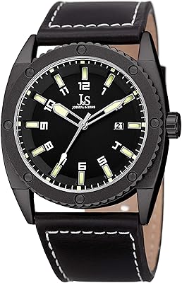 Quartz watch for men, analog display and leather bracelet jx120lm, bracelet.. DIAYTAR NIGERIA: Your gateway to affordable online retail with reliable delivery within the week.